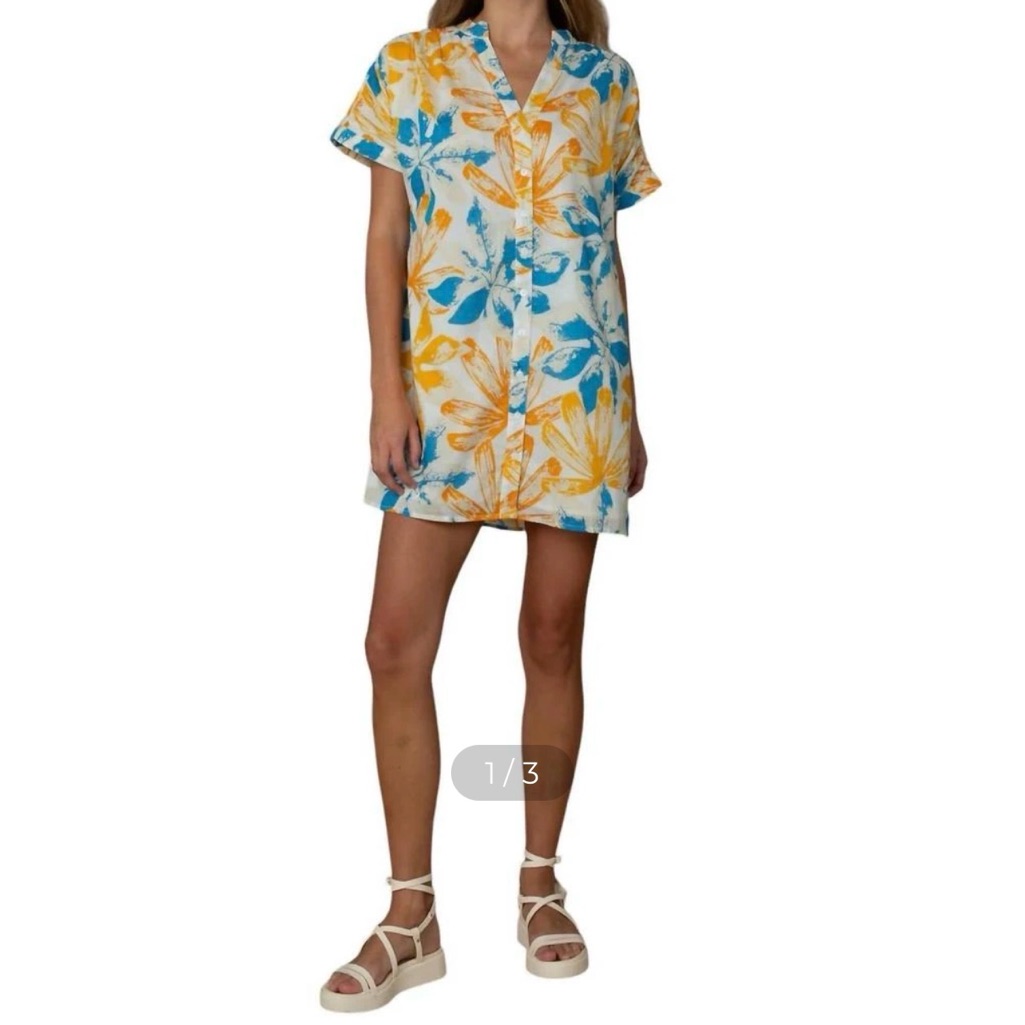 Elizabeth And James Blue And Yellow Floral Dress